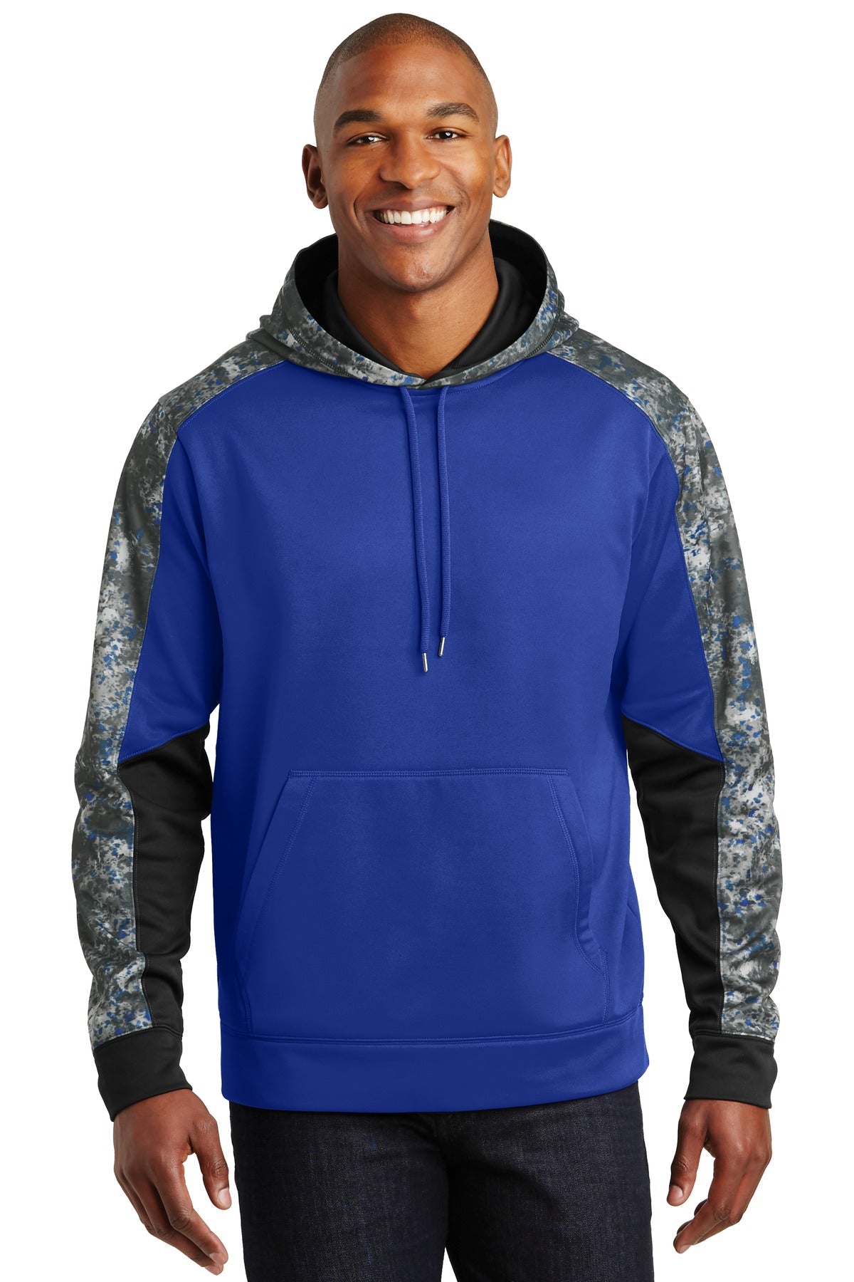 Sport-Tek® Sport-Wick® Mineral Freeze Fleece Colorblock Hooded Pullover. ST231