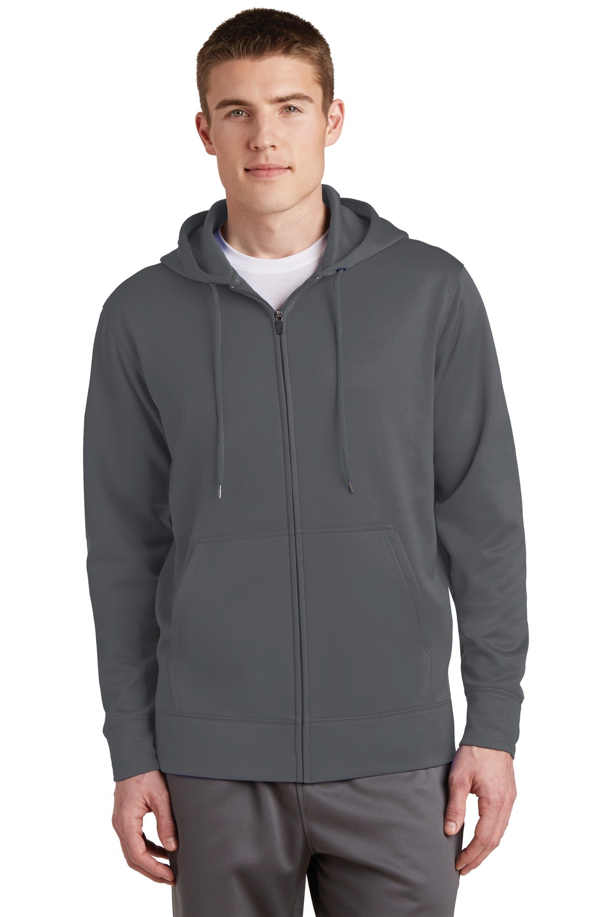 Sport-Tek® Sport-Wick® Fleece Full-Zip Hooded Jacket.  ST238