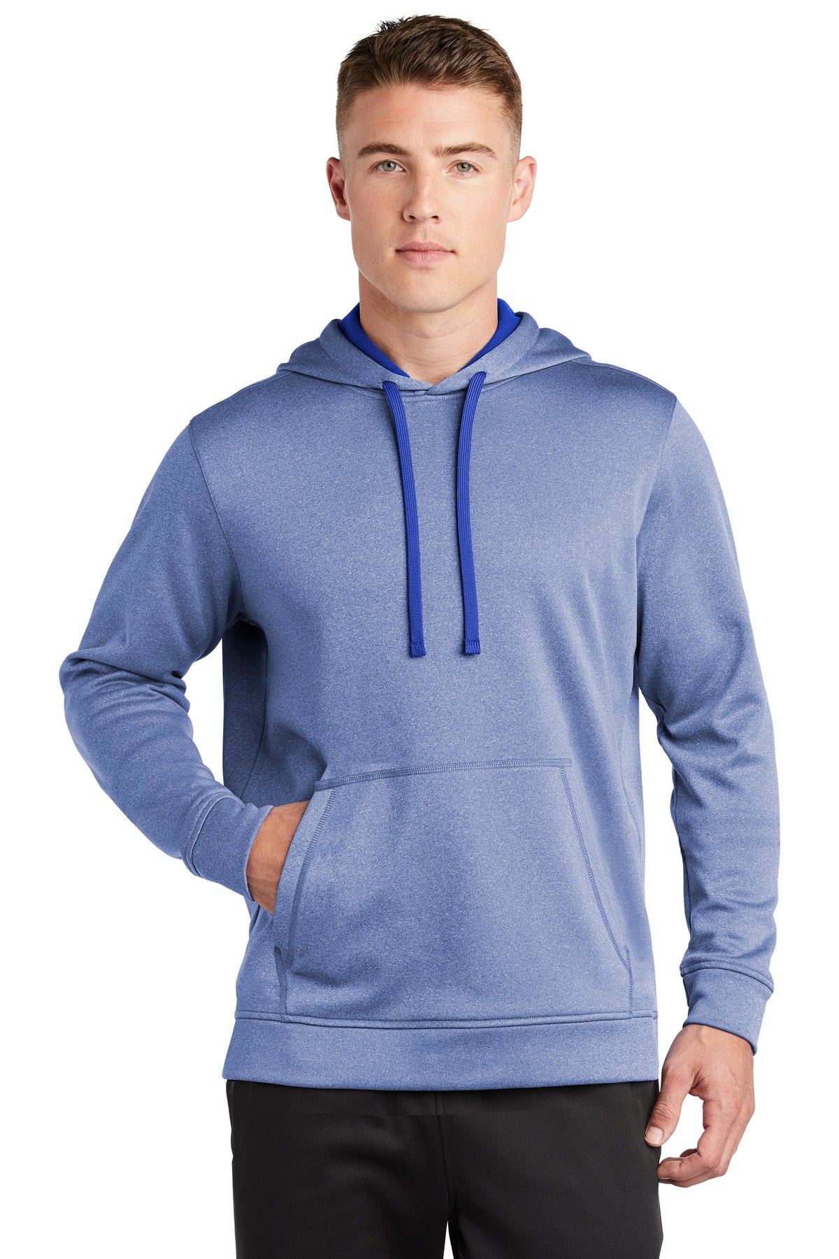 Sport-Tek ® PosiCharge ® Sport-Wick ® Heather Fleece Hooded Pullover. ST264