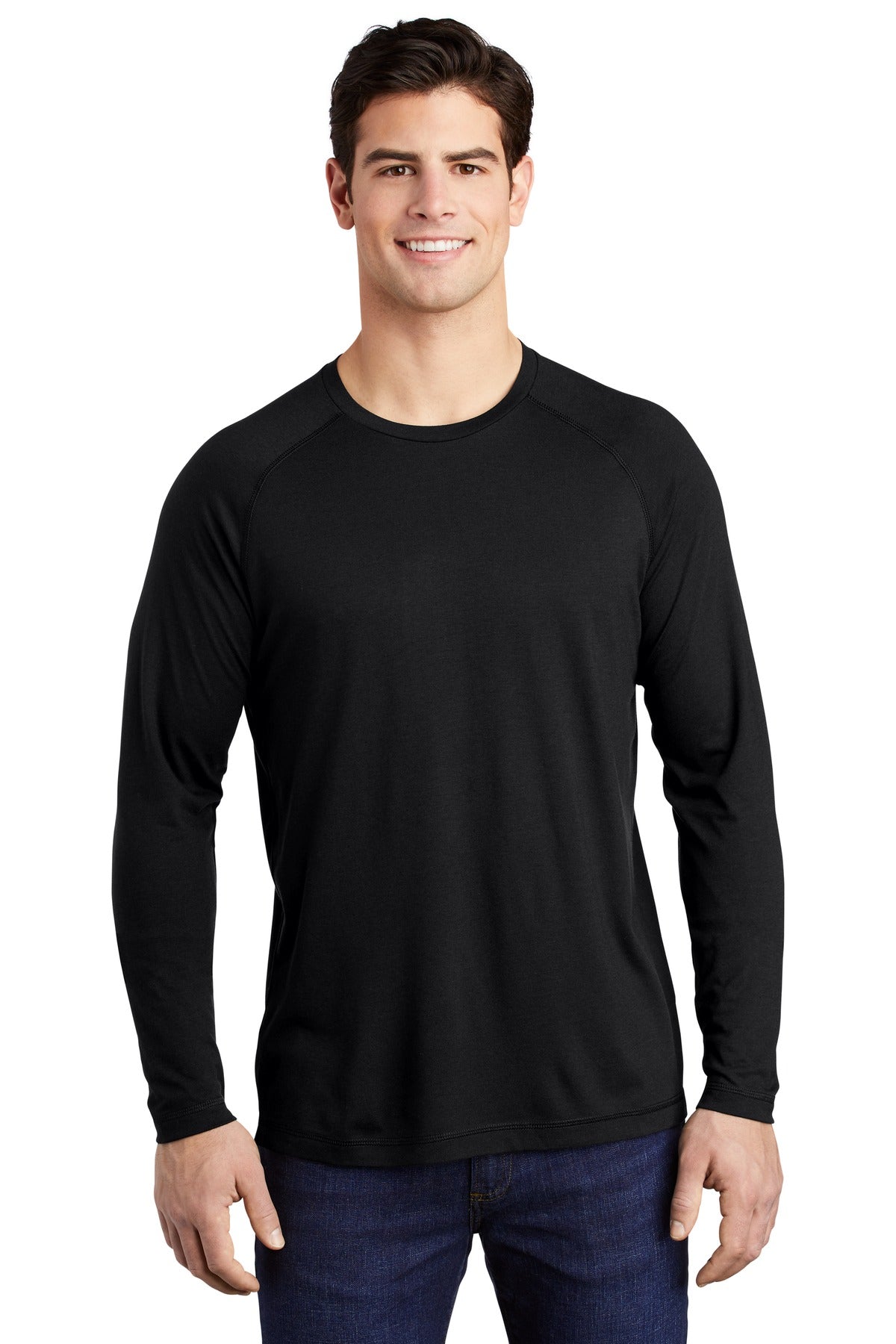 Sport-Tek ® PosiCharge ® Long Sleeve Tri-Blend Wicking Raglan Tee ST400LS