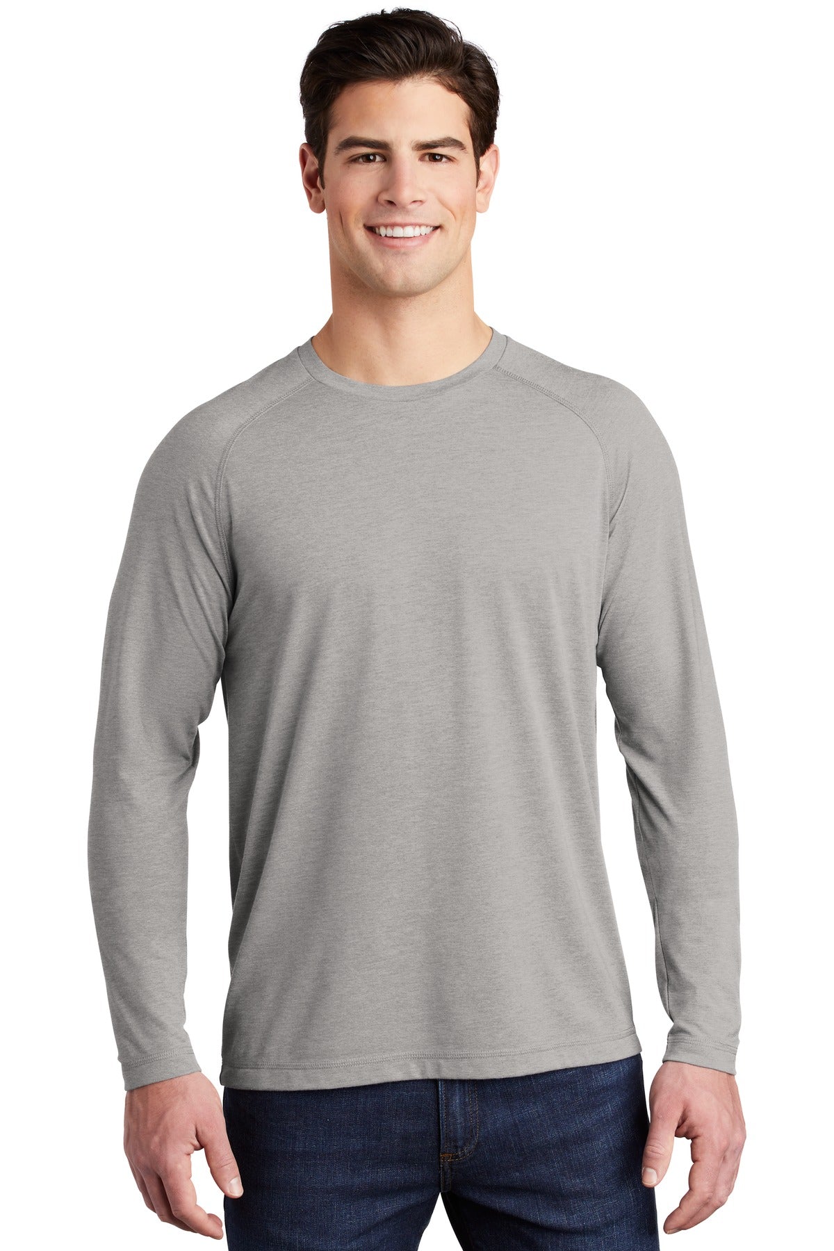 Sport-Tek ® PosiCharge ® Long Sleeve Tri-Blend Wicking Raglan Tee ST400LS