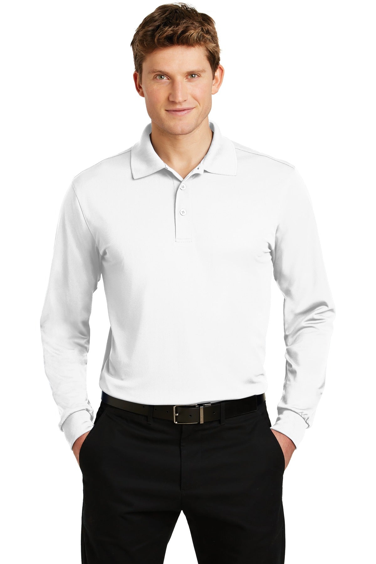 Sport-Tek® Long Sleeve Micropique Sport-Wick® Polo. ST657