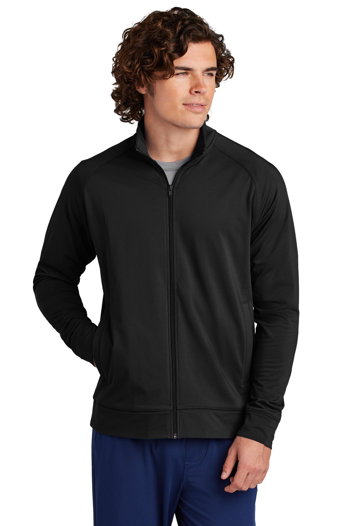 Sport-Tek® Sport-Wick® Stretch Full-Zip Cadet Jacket ST857