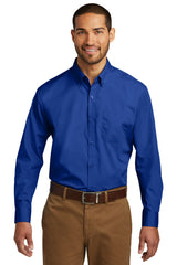 Port Authority® Tall Long Sleeve Carefree Poplin Shirt. TW100