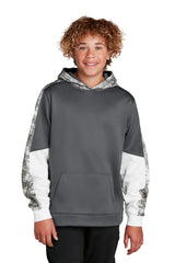 Sport-Tek® Youth Sport-Wick® Mineral Freeze Fleece Colorblock Hooded Pullover. YST231