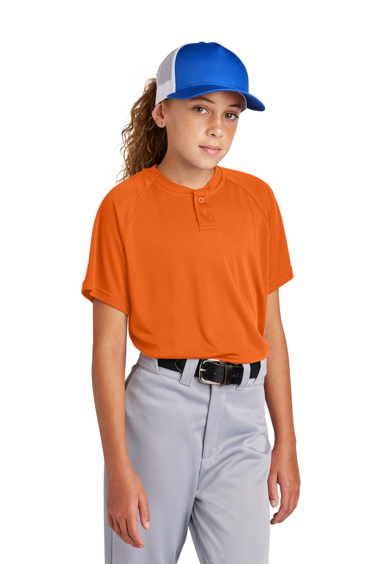 Sport-Tek® Youth PosiCharge® Competitor™ 2-Button Henley YST359