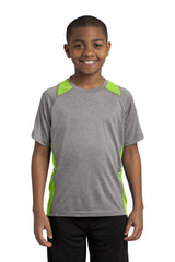 Sport-Tek® Youth Heather Colorblock Contender™ Tee. YST361